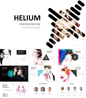 欧美风个人简历 团队介绍PPT模板